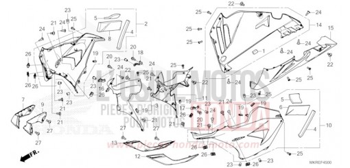 CARENAGE MILIEU CBR1000SPR de 2024